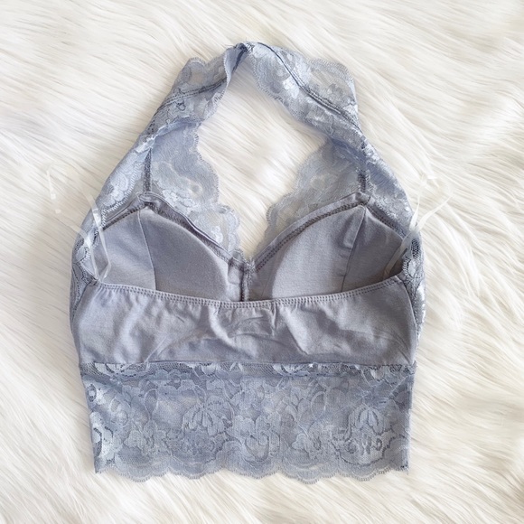 NWOT Lace Halter Longline Bra or Crop Top - Picture 5 of 7